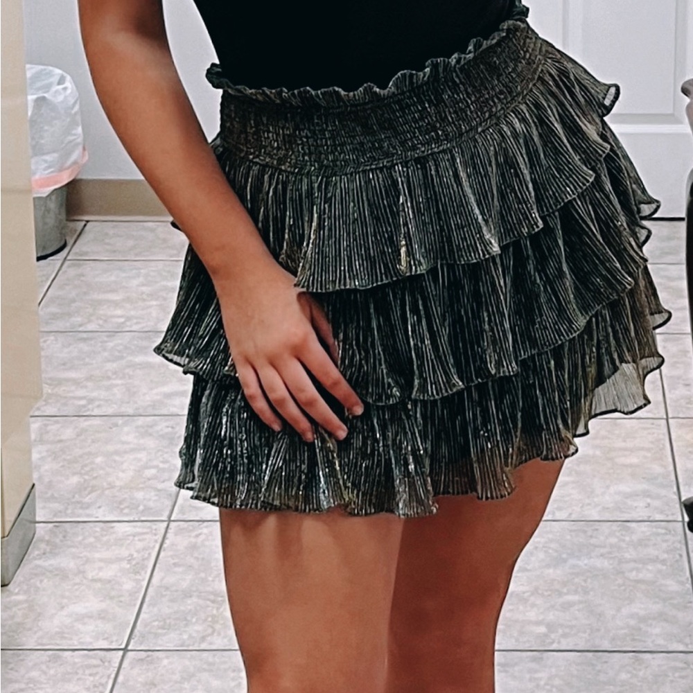 Black and Gold metallic boutique skirt